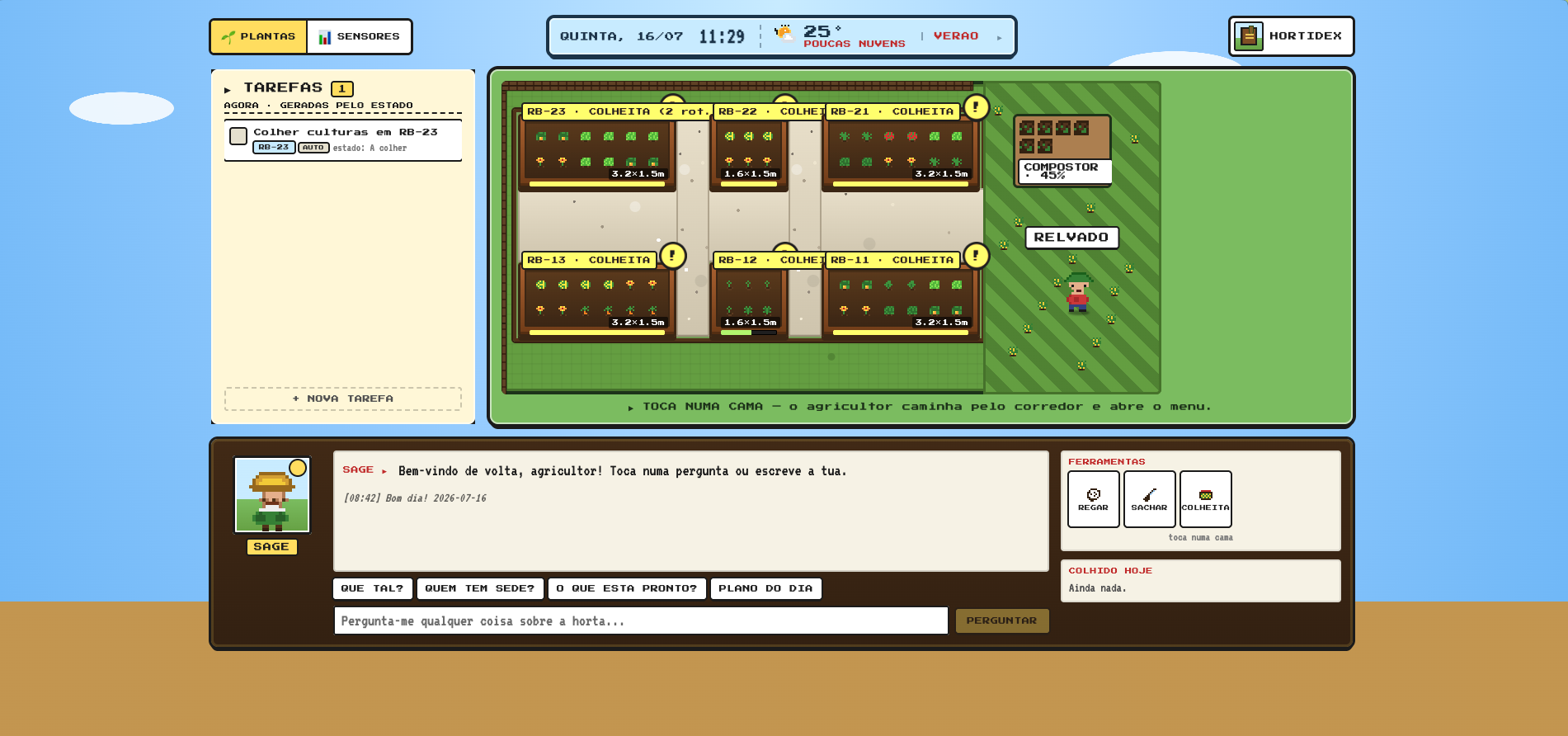 Sage, the smart farm dashboard